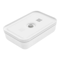 L Flat, Vacuum Lunch Box, Plastic, White-grey