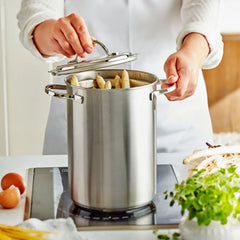 4.8 qt Asparagus/Pasta Cooker Set, 18/10 Stainless Steel