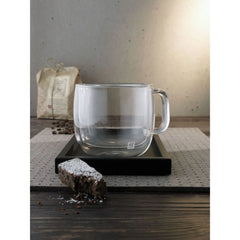 2-pc Espresso Glass Mug Set, Double Wall