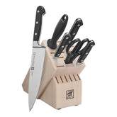 7-pc, Knife block set, white