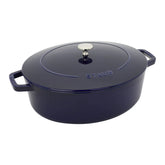 6.25 qt, Wide Oval Dutch Oven, dark blue