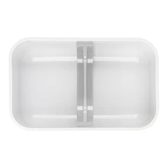 M, DINOS Vacuum Lunch Box, Plastic, White-grey