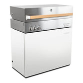 Natural gas grill, ivory-white