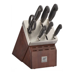 8-pc, Self-Sharpening Knife Block Set, brown