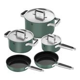 8-pc Stainless Steel Cookware Set, Green