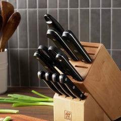 12-pc, Knife block set, natural