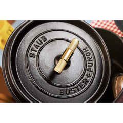7 qt, Round, Dutch Oven Buster And Punch, Black Matte