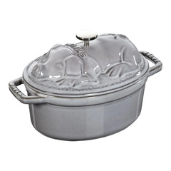 1 qt, Oval, Pig Dutch Oven, Graphite Grey