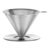 Pour over coffee dripper, 18/10 Stainless Steel
