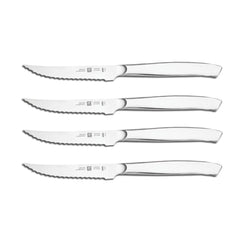 4-pc, Stainless Steel Serrated Mignon Steak Knife Set