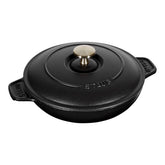 8-inch, Round, Covered Baking Dish With Lid, Black Matte