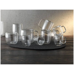 2-pc Double  Espresso Glass Mug Set, Double Wall