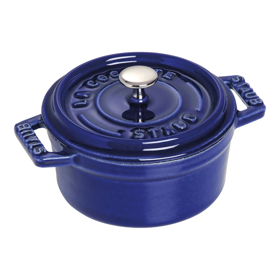 0.25 qt, Mini Round Dutch Oven, dark blue