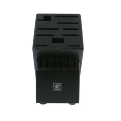 Rubberwood, TWIN Black Knife Block Empty