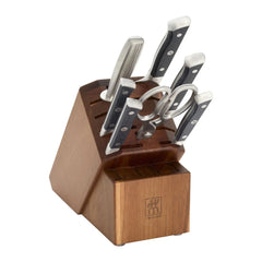 8-pc, Knife block set, brown