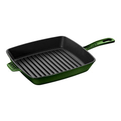 12-inch, Cast Iron, Square, Grill Pan, Basil