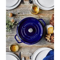 2.75 qt, Round, Dutch Oven, Dark Blue