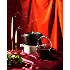3-pc, Mini Round Dutch Oven Set, cherry