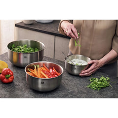 6-pc, Bowl and Strainer Set, silver