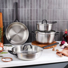 7-pc, Stainless Steel, Cookware Set