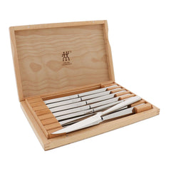 Stainless Steel Steak Knife Set with Wood Presentation Case  , 8-pc