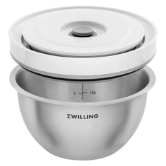 Vacuum bowl set S/M/L / 6-pc, stainless steel, silver-white