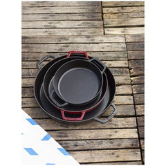 13-inch, Double Handle Fry Pan, black matte