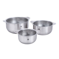 6-pc, Bowl and Strainer Set, silver