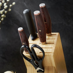 7-pc, Knife block set, natural