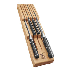 7-pc, Block Set with Beechwood In-Drawer Knife Tray, natural