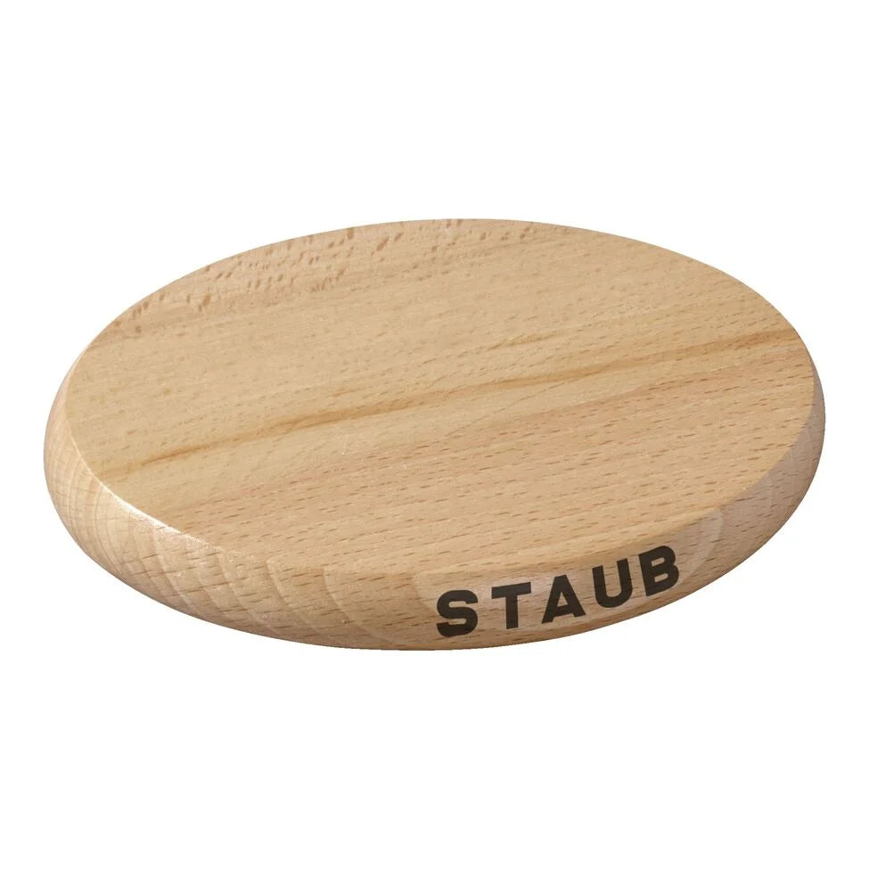 6-inch, Oval, Magnetic Wood Trivet, Brown