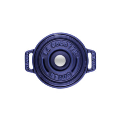 0.25 qt, Mini Round Dutch Oven, dark blue