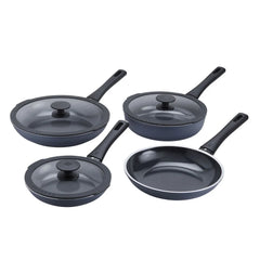 7-pc, Aluminum, Pots And Pans Set Ceramic Non-stick Coating