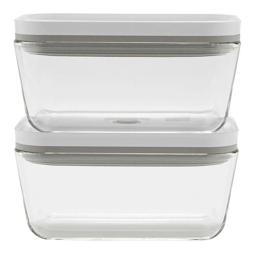 M / 2-pc, Medium Vacuum Container, Glass, Grey