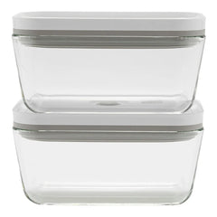 M / 2-pc, Medium Vacuum Container, Glass, Grey