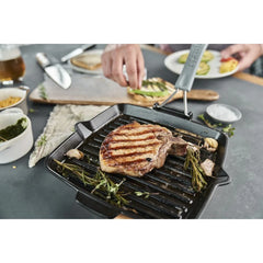 9.5-inch, Square, 9.5" Folding Grill, Black Matte
