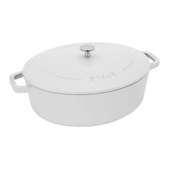 6.25 qt, Wide Oval Dutch Oven, pure-white