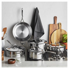 9-pc, 18/10 Stainless Steel, Stainless Steel Cookware Set