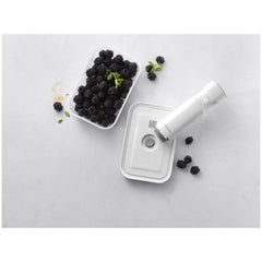 M, Vacuum Container, Plastic, Semitransparent-grey