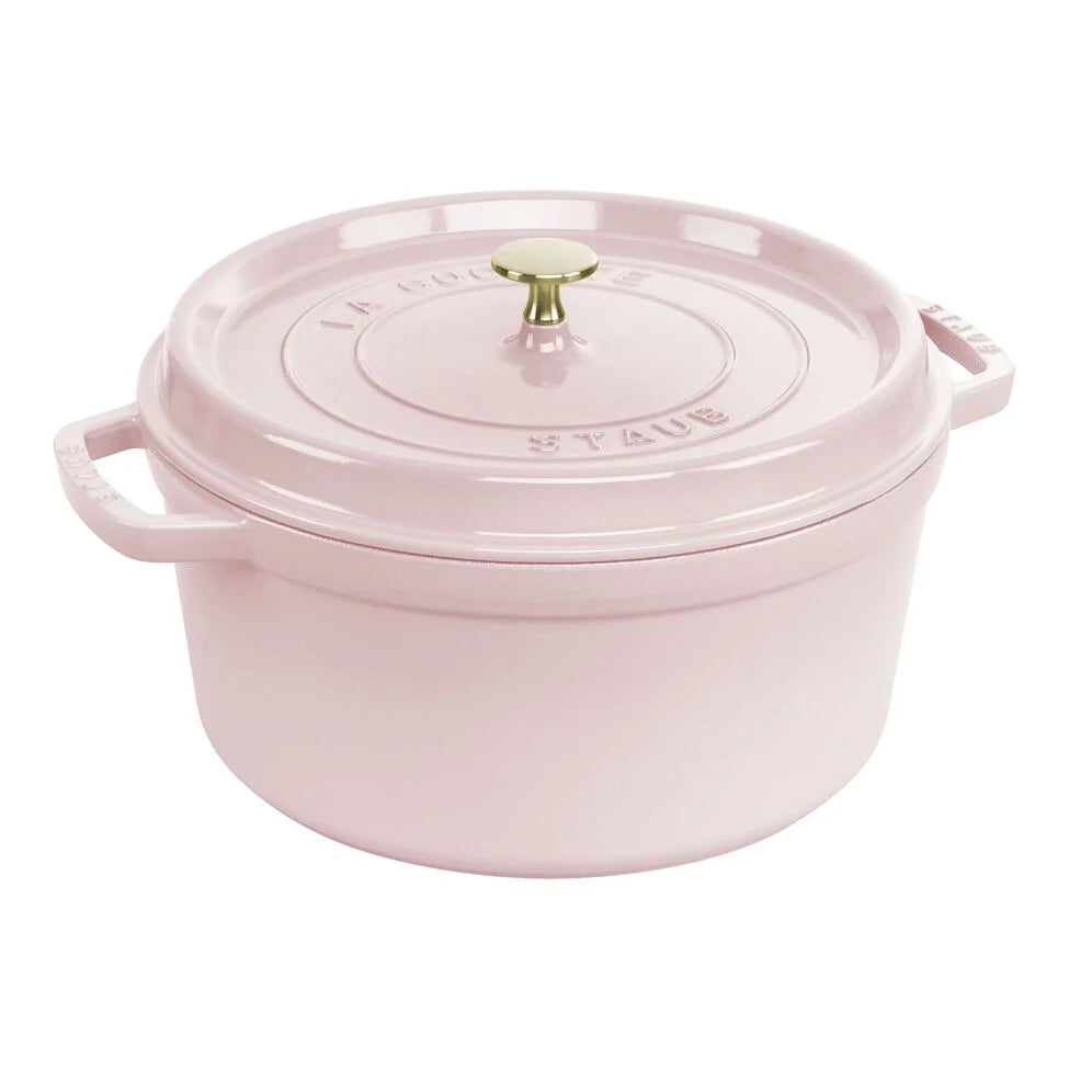 7 qt, Round, Dutch Oven, Pink Peony