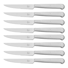 8-pc, 18/10 Stainless Steel Porterhouse Steak Knife Set In Black Presentation Box