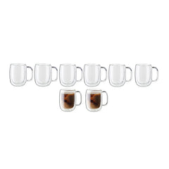 12-oz-/-8-pc  Coffee Glass Mug Set