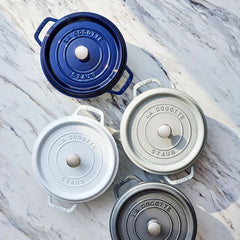 4 qt, Round, Dutch Oven, Dark Blue