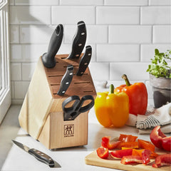 7-pc, Knife block set, natural