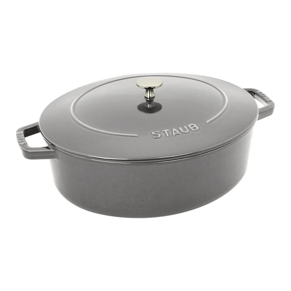 6.25 qt, Wide Oval Dutch Oven, graphite grey