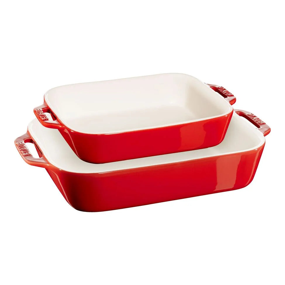 2-pc, Rectangular Baking Dish Set, cherry