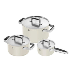 8-pc Stainless Steel Cookware Set, Ivory