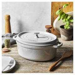 5.75 qt, Oval, Dutch Oven, White Truffle
