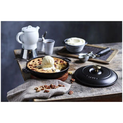 8-inch, Round, Covered Baking Dish With Lid, Black Matte
