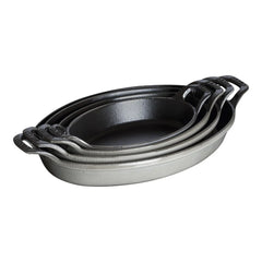 9.5-inch, Oval, Baking Dish, Graphite Grey